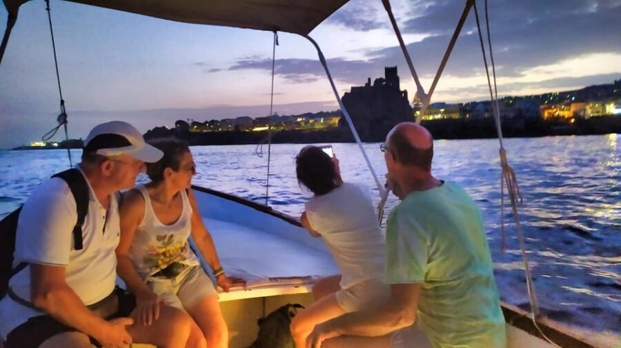 Aci Trezza boat tour sunset and dinner sicilian family home - Pickup from Aci Trezza to Acireale: a smoother schedule after the boat
